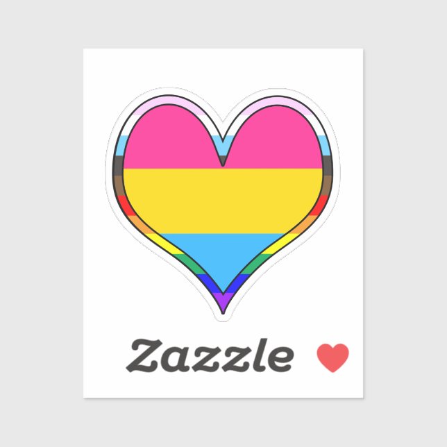 Pan Pride Heart Sticker (Sheet)