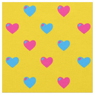Pan Pride Hearts Fabric