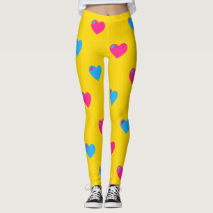 Pan Pride Large Hearts Leggings