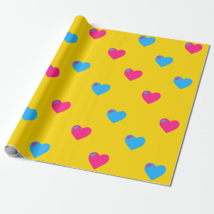 Pan Pride Large Hearts Wrapping Paper