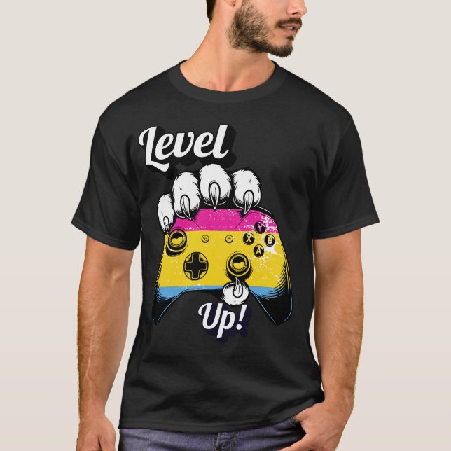 Pan Pride Level Up Tiger Paw Controller Tee 2026 (Front)
