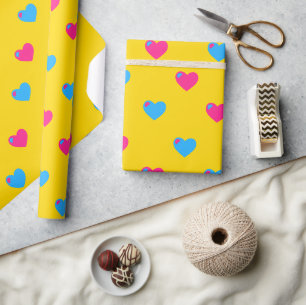 Pan Pride Medium Hearts Wrapping Paper