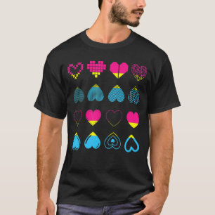 Pan Pride Pansexuality Flag Heart Lgbt Pride Month T-Shirt