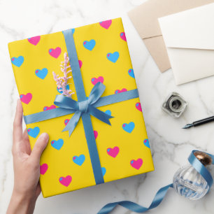 Pan Pride Small Hearts Wrapping Paper