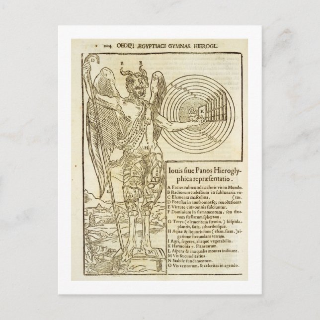 Pan, the universal god, and the elements he repres postcard (Front)