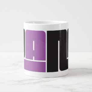 Pana Black and Purple Large Coffee Mug