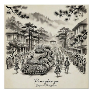 Panagbenga Festival Baguio Philippines Flower Fest Poster