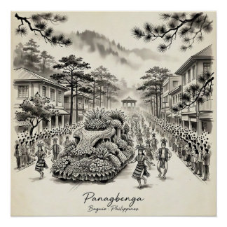 Panagbenga Festival Baguio Philippines Flower Fest Poster