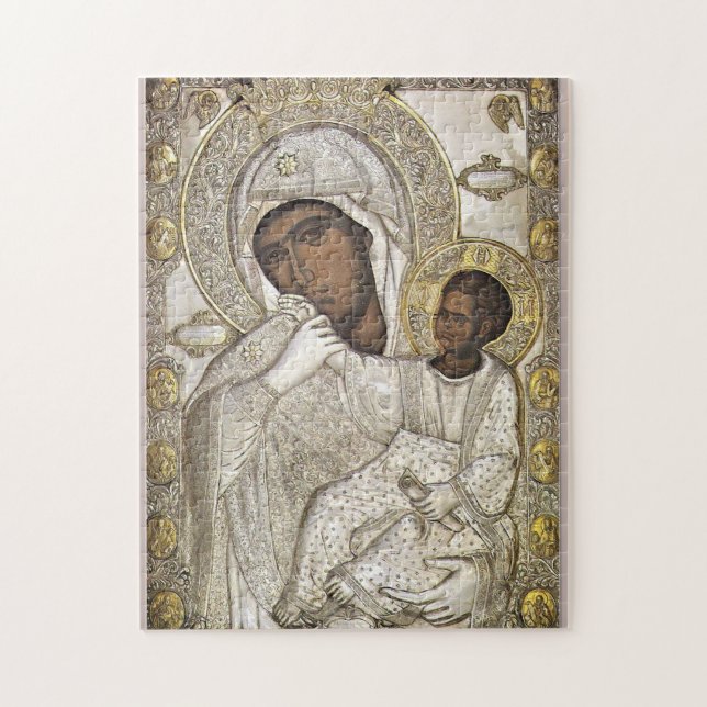 Panagia Paramythia Orthodox Christian Icon Jigsaw Puzzle (Vertical)