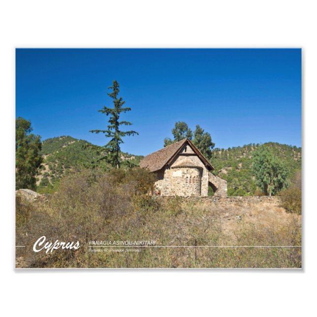 Panagia (virgin mary)Asinou Cyprus Photo Print (Front)