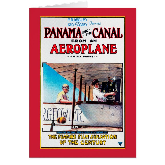 Panama and the Canal Aeroplane Movie Promo Poste (Front)