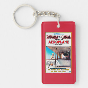 Panama and the Canal Aeroplane Movie Promo Poste Key Ring