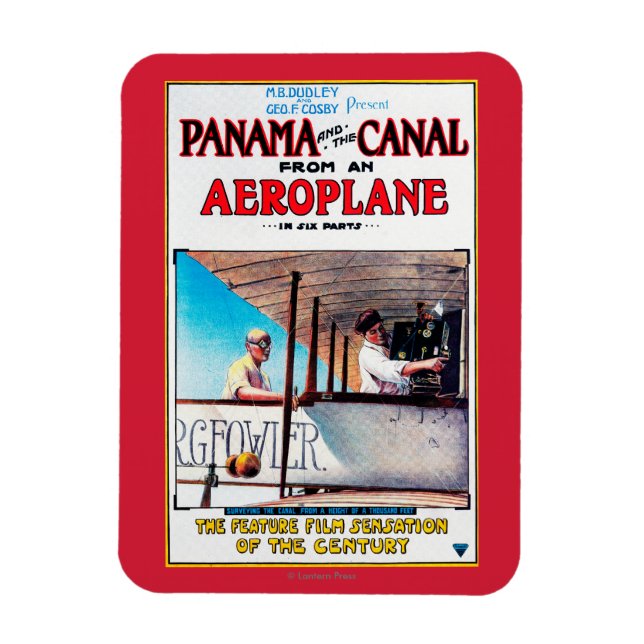 Panama and the Canal Aeroplane Movie Promo Poste Magnet (Vertical)