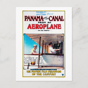 Panama and the Canal Aeroplane Movie Promo Poster Postcard