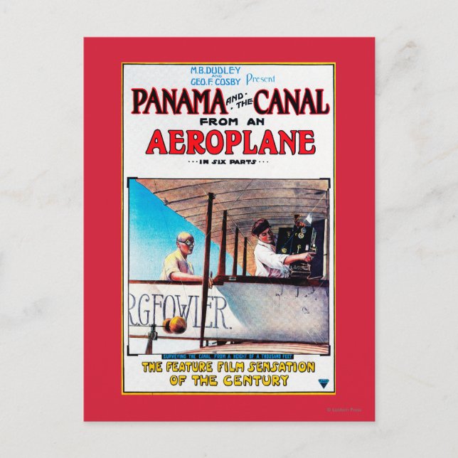 Panama and the Canal Airplane Movie Promo Poste Postcard (Front)
