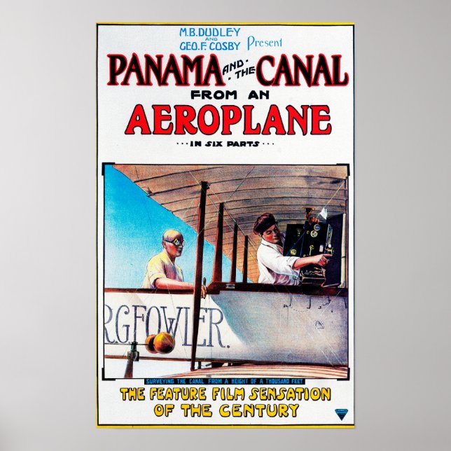 Panama and the Canal Airplane Movie Promo Poste Poster (Front)