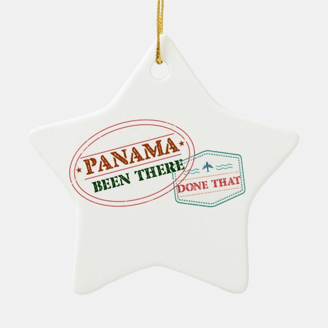 Panama Been There Done That Ceramic Tree Decoration (Front)