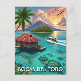 Panama Bocas del Toro Travel  Postcard