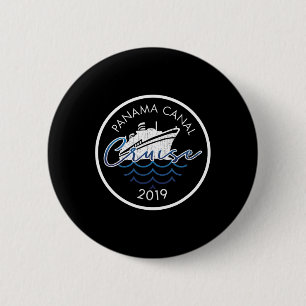 Panama Canal Cruise 2019 Distressed Vacation Gift  6 Cm Round Badge
