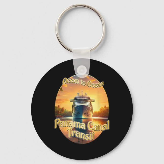 Panama Canal Cruise Ship Transit  Key Ring (Front)