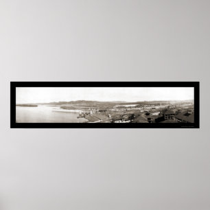 Panama Canal Entrance Photo 1913 Poster