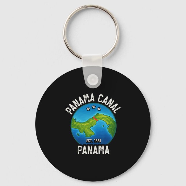 Panama Canal Est.1881  Key Ring (Front)