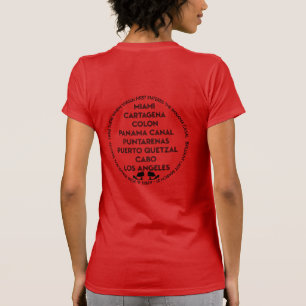Panama Canal First Time Back Black T-Shirt