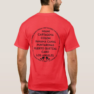 Panama Canal First Time Black Back T-Shirt