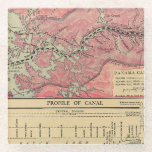 Panama Canal Glass Coaster