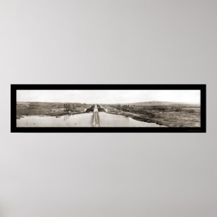 Panama Canal Locks Photo 1913 Poster