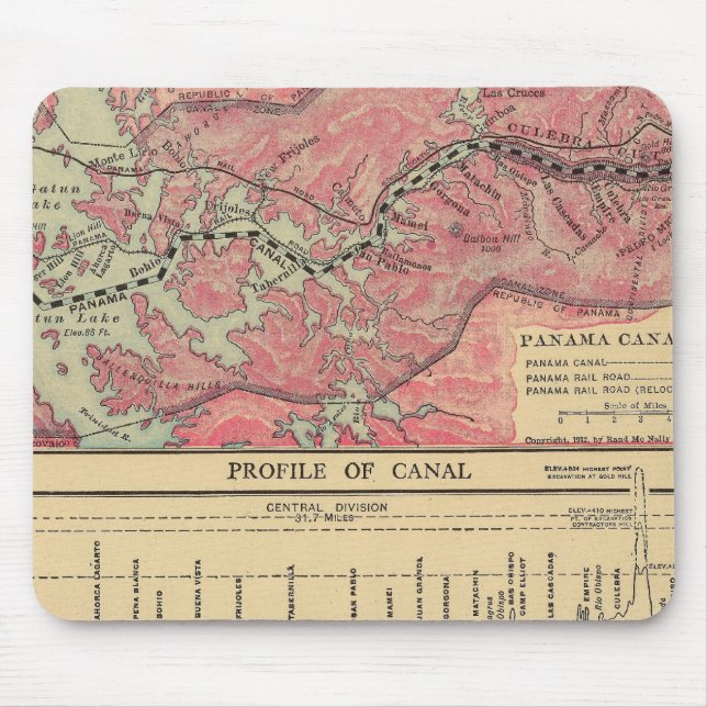 Panama Canal Mouse Mat (Front)