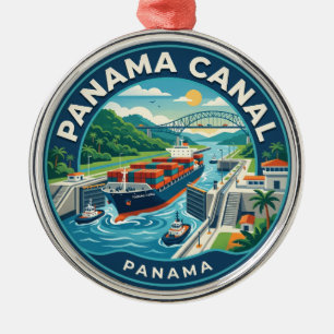 Panama Canal Panama Metal Tree Decoration