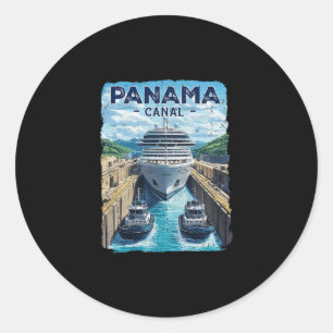 Panama Canal Panama Trip Panama Canal Cruise Souve Classic Round Sticker