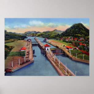 Panama Canal Pedro Miguel Locks Poster