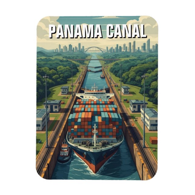 Panama Canal Travel Magnet (Vertical)