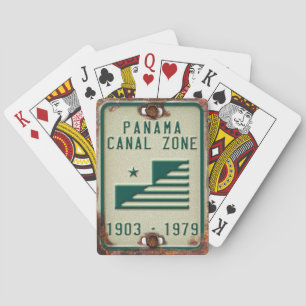 Panama Canal Zone License Plate Playing Cards