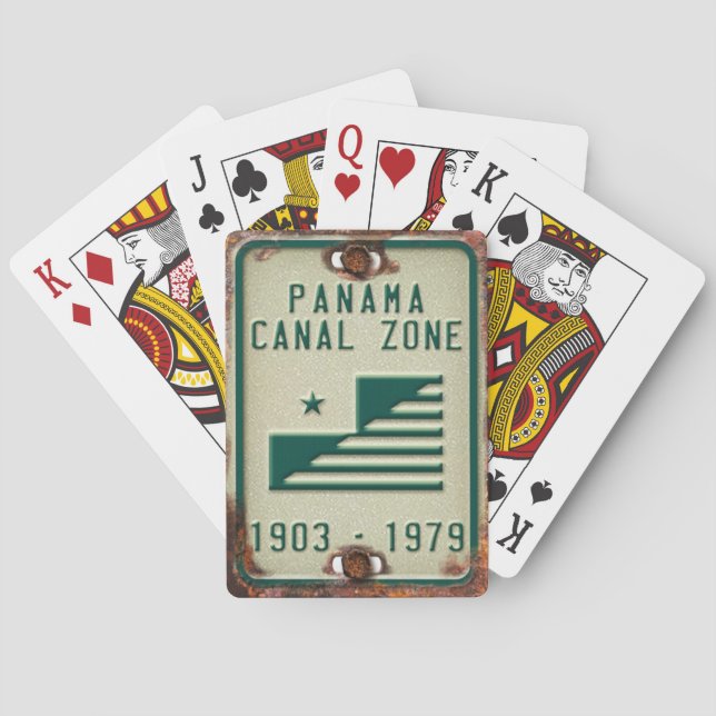 Panama Canal Zone License Plate Playing Cards (Back)