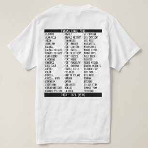 Panama Canal Zone Locations List T-Shirt