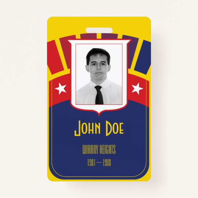 Panama Canal Zonian Badge & Lanyard ID Badge (Front)