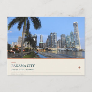 Panama City Bayfront at Avenida Balboa Postcard
