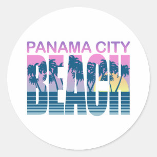 Panama City Beach Classic Round Sticker