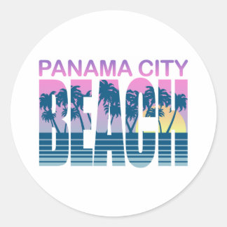 Panama City Beach Classic Round Sticker