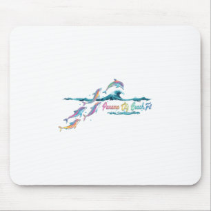 Panama City Beach Florida Colorful Dolphin Lover B Mouse Mat