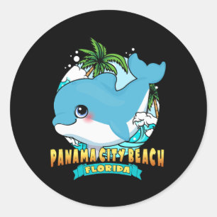 Panama City Beach Florida Cute Ba Classic Round Sticker