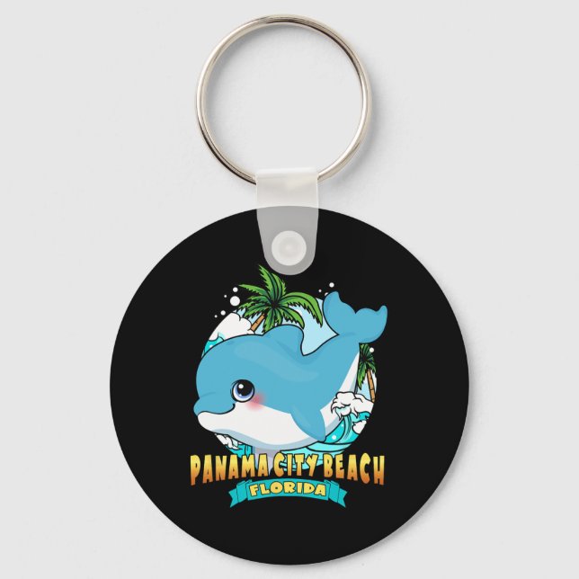 Panama City Beach Florida Cute Ba  Key Ring (Front)