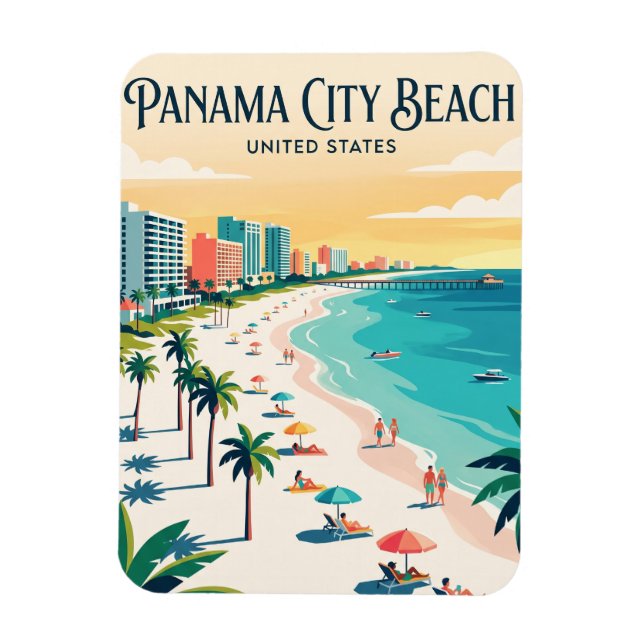 Panama City Beach Florida Magnet (Vertical)