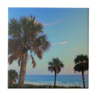 Panama City Beach, Florida palm trees Tile
