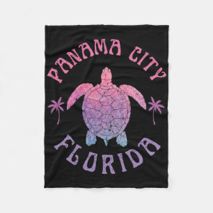Panama City Beach Florida Sea Turtle Summer Vacati Fleece Blanket