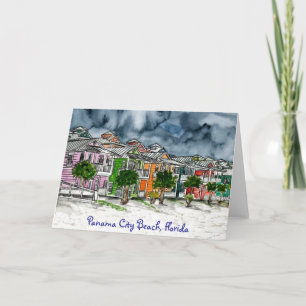 Panama City Beach Florida tropical art gifts Card