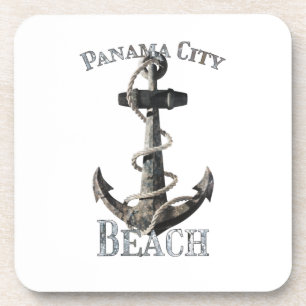 Panama City Beach Florida Vacation Nautical Anchor Coaster